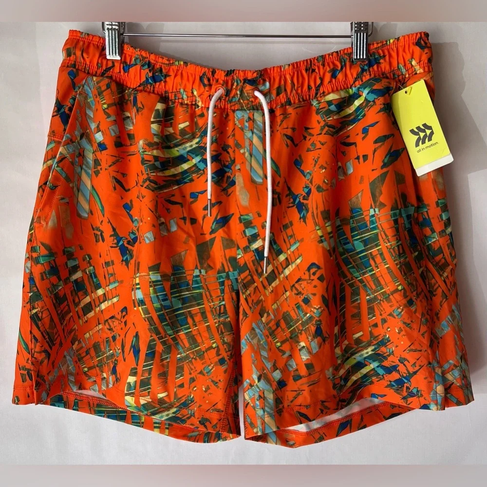 All in Motion Men's Size Large UPF‎ Hybrid Shorts Orange NEW